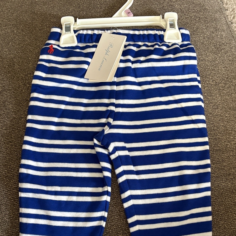Ralph Lauren Blue and White Striped Kids Bottoms